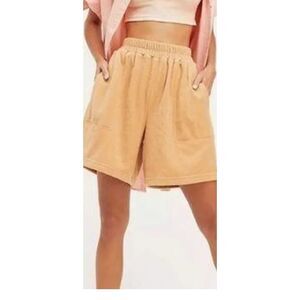 Free People Beach Terrycloth High Rise Shorts Women's Medium